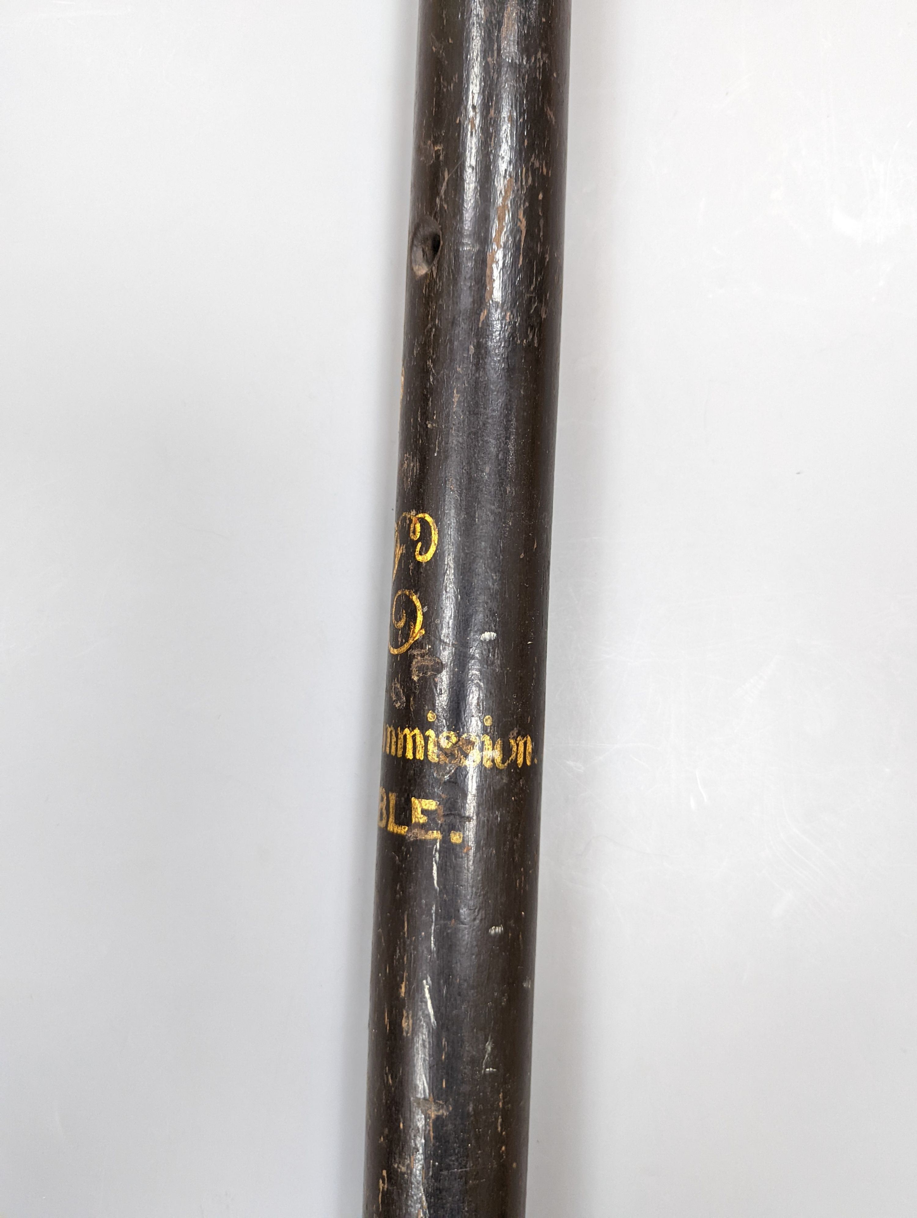 A Victorian Leith Dock Commission Constables staff or truncheon, 64cm long